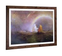 J.M.W The Wreck Buoy Framed Wall Art Print A2 Walnut
