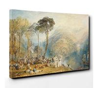 J.M.W. Turner Dartmouth Cove Canvas Print | Gallery Wrapped 30mm Frame Wall Art | 30x20 inches | Ready to Hang | Contemporary Picture | Living Room Bedroom Lounge Office