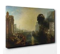 J.M.W. Turner Dido Building Carthage Canvas Print | Gallery Wrapped 30mm Frame Wall Art | 30x20 inches | Ready to Hang | Contemporary Cityscape Picture | Living Room Bedroom Lounge Office