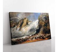 J.M.W. Turner Fall of The Rhine Canvas Wall Art Print 30x20 Inch | Ready to Hang, Gallery Wrapped, Fade-Resistant Inks, Securely Packaged, UK Made