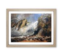 J.M.W. Turner Fall of the Rhine Classic Painting Framed Print | A2 Oak Framed Wall Art | Ready to Hang | Classic Historical Picture | Living Room Bedroom Lounge Office