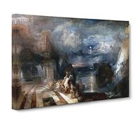 J.M.W. Turner Hero and Leander Canvas Print | Gallery Wrapped 30mm Frame Wall Art | 24x16 inches | Ready to Hang | Classic Picture | Living Room Bedroom Lounge Office