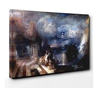J.M.W. Turner Hero and Leander Canvas Print | Gallery Wrapped 30mm Frame Wall Art | 30x20 inches | Ready to Hang | Classic Picture | Living Room Bedroom Lounge Office