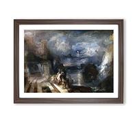 J.M.W. Turner Hero and Leander Classic Painting Framed Print | A2 Walnut Framed Wall Art | Ready to Hang | Classic Historical Picture | Living Room Bedroom Lounge Office