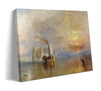 J.M.W.Turner Prints The Fighting Temeraire Tugged to Her Last Berth to Be Broken Up Wall Art Painting On Canvas Wall Art Scroll Picture Print Living Room Walls Decor Homes Frame 16x24inch(40x60cm)