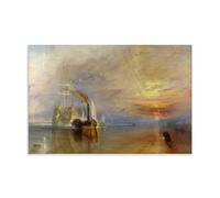 J.M.W.Turner Prints The Fighting Temeraire Tugged to Her Last Berth to Be Broken Up Wall Art Painting On Canvas Wall Art Scroll Picture Print Living Room Walls Decor Homes Unframe 20x30inch(50x75cm)