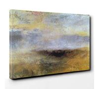J.M.W. Turner Seascape with Storm Coming Canvas Print | Gallery Wrapped 30mm Frame Wall Art | 30x20 inches | Ready to Hang | Coastal Seascape Picture | Living Room Bedroom Lounge Office