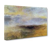 J.M.W. Turner Seascape with Storm Coming Classic Painting Canvas Wall Art Print Ready to Hang, Framed Picture for Living Room Bedroom Home Office Décor, 20x14 Inch (50x35 cm)