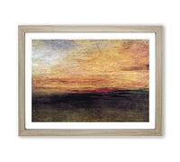 J.M.W. Turner Sun Setting Classic Painting Framed Wall Art Print, Ready to Hang Picture for Living Room Bedroom Home Office Décor, Oak A2 (64 x 46 cm)