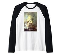 J. M. W. Turner The Shipwreck (Scene in a Storm) Raglan Baseball Tee