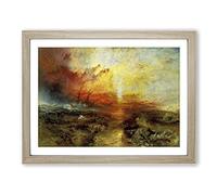 J.M.W. Turner The Slave Ship Classic Painting Framed Print | A3 Oak Framed Wall Art | Ready to Hang | Classic Vehicle Picture | Living Room Bedroom Lounge Office