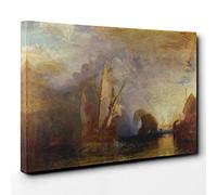 J.M.W. Turner Ulysses Deriding Polyphemus Homers Odyssey Canvas Print | Gallery Wrapped 30mm Frame Wall Art | 30x20 inches | Ready to Hang | Contemporary Picture | Living Room Bedroom Lounge Office