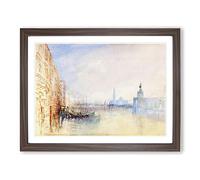 J.M.W. Turner Venice the Mouth of the Grand Canal Classic Painting Framed Print | A2 Walnut Framed Wall Art | Ready to Hang | Classic Historical Picture | Living Room Bedroom Lounge Office