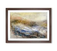 J.M.W. Turner Watercolour No.1 Classic Painting Framed Wall Art Print, Ready to Hang Picture for Living Room Bedroom Home Office Décor, Walnut A4 (34 x 25 cm)