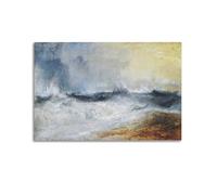 J. M. W. Turner（Waves Breaking Against The Wind） artistic Creations Poster Picture Print Wall Art Canvas Artworks Room Aesthetic 16x24inch(40x60cm)