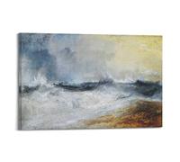 J. M. W. Turner（Waves Breaking Against The Wind） artistic Creations Poster Wall Art Picture Canvas Prints Bedroom Living Room Decor 12x18inch(30x45cm)
