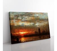 J.M.W. Turner Westminster Sunset Canvas Wall Art Print 30x20 Inch