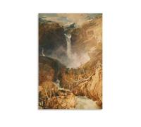 J. M. W. Turner Works《The Great Falls of The Reichenbach》Printing Posters Hanging Canvas Paintings Minimalist Wall Art Prints for Bedroom & Living Room 16x24inch(40x60cm)