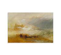 J. M. W. Turner Works《Wreckers Coast of Northumberland》Printing Posters Modern Canvas Wall Art Printed Pictures Aesthetic Home Decoration for Bedroom 08x12inch(20x30cm)