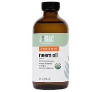 J MAC BOTANICALS - Organic Neem Oil for Skin (8 oz Glass Bottle without Dripper), 100% Organic, Undiluted, Cold Pressed