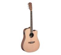 J.N Guitars Electro Acoustic Dreadnought Guitar Cut Away-Solid Spru/Mahogany