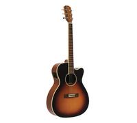J.N Guitars Orchestra Electro Acoustic Guitar Cut Away-Cedar Sunburst