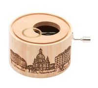 J.Pachelbel Bamboo Music Box with Canon in D Design Dresden Neumarkt with Frauenkirche Deluxe