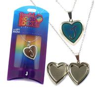 J PERSONALISED HEART SHAPED NAMED MOOD LOCKET FUN GIFT PRESENT