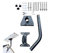 J Pipe Mount for Antenna | Adjustable TV Antenna Wall Bracket,Iron Material Pole Mounting Bracket for Work Area, Outdoor Environment, Home, Roof