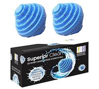J&R ESSENTIAL Environmentally friendly non-chemical detergent laundry ball, pure natural alternative detergent, can be washed up to 1000 times, 2 piece set (Unscented, Pack Of 1)