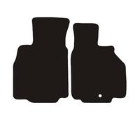 J.R. Tailor Fit Car Mat Set, Standard Black with Blue Striped Trim