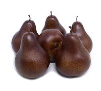 J-Rijzen 6pcs Fake Pears Artificial Fruits Vivid Brown Pears for Home Fruit Shop Supermarket Desk Office Restaurant Decorations Or Props (Brown)
