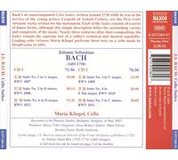Maria Kliegel – Bach: Cello Suites Nos. 1–6, BWV 1007–1012 – CD – NAXOS