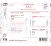 J. S. BACH: FAVOURITE PIANO WORKS NEW CD