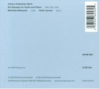 J.S. BACH: SIX SONATAS FOR VIOLIN AND PIANO NEW CD