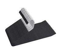 J.S. Hanger - Open Ended Trouser Hangers. Anti-Slide Clothes Hangers with Chrome and Black Finish (20 hangers)