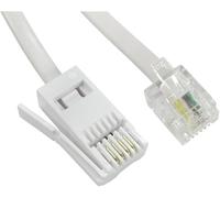 J&S UNIVERSE RJ11 to BT Socket Cable, RJ11 Telephone Cable Lead 4 Pin Wire 6P4C ADSL Modem Phone Plug Male Broadband Cable, Extension Lead for Landline, Modem, Fax, Dial-up- 5 meter