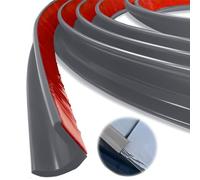 J Shape RV Rain Gutter, 5M/16.4Ft Rain Gutter Self Adhesive, PVC Plastic Roof Rain Diverter, Rain Diversion Strips for Vehicle Truck RV Boat Car Van Door Motorhome (Grey, 5m)
