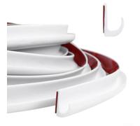 J Shaped Rain Gutter Strip with Self Backing for RV and Vehicle Rainwater Management, Easy to Cut and Fit for Custom Installation