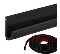 J-Shaped RV Rain Gutter, TPE Self Adhesive Rain Gutter Motorhome, Roof Rain Diversion Strip Long Edge Protection Profile for Vehicle, Truck, Motorhome, Boat, Car, Van, Door, Motorhome(Black, 10M)