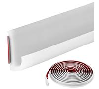 J-Shaped RV Rain Gutter, TPE Self Adhesive Rain Gutter Motorhome, Roof Rain Diversion Strip Long Edge Protection Profile for Vehicle, Truck, Motorhome, Boat, Car, Van, Door, Motorhome(White, 10M)