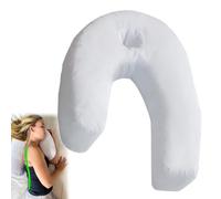J-Shaped Side Sleeping Pillow with Ear Hole, Ergonomic Side Sleeper Neck Pillow For Neck And Shoulder Pain, Memory Foam Support, Perfect for Side Sleepers, Pregnancy & Hip, Back, Sciatica Relief