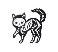 J Shop Halloween Carnival ! Especial Black White Magic Witch Skull Skeleton Animal Cat Glitter Enamel Brooches Pins