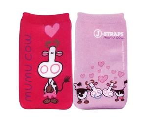 J-Straps Mobile Sock Bag Protective Case Sleeve Mumu Cow Love for Mobile MP3