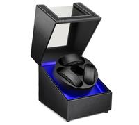 J&T Technology Watch Winder for 3 Automatic Watches, Black, Modern Luxury