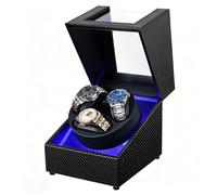 J&T Technology Watch Winder for 3 Automatic Watches,Japanese Quiet Motor, Black Carbon, Modern Luxury