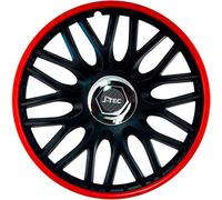 J-Tec J16514 wheel covers Orden R, black/red + chrome ring, 16-inch