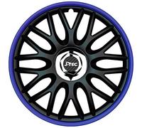 J-Tec Set wheel covers Orden R 15-inch black/blue + chrome ring