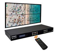 J-Tech Digital 4k 2X2 Video Wall Controller Multiviewer Seamless Matrix 4K@60Hz Input 4K30Hz Output HDCP 2.2 [JTECH-VWM04]