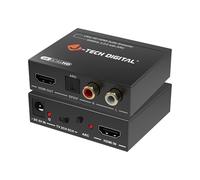 J-Tech Digital 4K 60Hz HDMI Audio Extractor Converter with SPDIF Optical, 3 EDID Audio Modes, HDCP Passthrough, and Legacy AV System Support, Upgraded + 3.5mm Output [JTD4KATSW]
